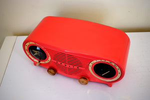 Salmon Pink 1954 Zenith Owl Eyes Model R514-V AM Vacuum Tube Radio Great Sounding! Excellent Condition!