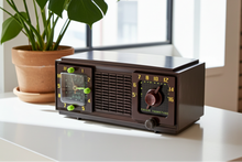 Load image into Gallery viewer, Choco Menthe 1953 Philco Transitone Model B711 AM Vacuum Tube Radio Rare Unique Color Combo Sounds Great!