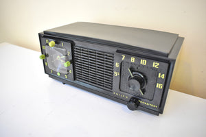 Hornet Green Black 1953 Philco Transitone Model 53-701X AM Vacuum Tube Radio Rare Pretty Color Combo Sounds Great!