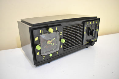 Hornet Green Black 1953 Philco Transitone Model 53-701X AM Vacuum Tube Radio Rare Pretty Color Combo Sounds Great!