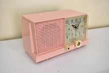 Load image into Gallery viewer, Mamie Pink 1959 Philco Model F-752-124 AM Vacuum Tube Clock Radio Excellent Condition! Sounds Great!