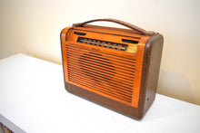 Load image into Gallery viewer, Portable Rolltop Wood 1946 Philco Model 46-350 AM Vacuum Tube Radio Excellent Condition! Works Great!