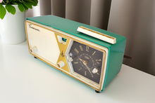 画像をギャラリービューアに読み込む, Emerald Green 195 Emerson Model 883 Vacuum Tube AM Radio Beauty! Rare Color and Model!