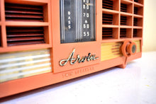 画像をギャラリービューアに読み込む, パンプキン スパイス 1956-1957 アービン モデル 3561 真空管ラジオ デュアル スピーカー プリモ!
