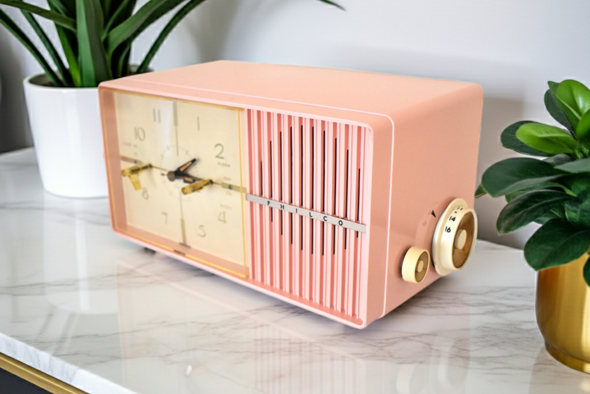 マンダリンオレンジ 1953 Philco モデル 53-562 真空管ラジオと箱