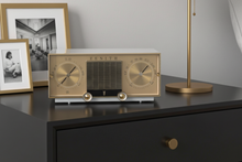 Load image into Gallery viewer, Sandman Blue 1964 Zenith Model L-516B AM Vacuum Tube Alarm Clock Radio Excellent Condition Sounds Terrific! Rare Color Combo!