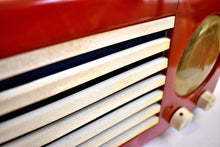 画像をギャラリービューアに読み込む, 赤白青 1940 エマーソン パトリオット モデル 400 真空管 AM ラジオは素晴らしい動作をします。