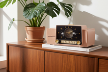 Load image into Gallery viewer, Princess Pink Mid Century 1959 General Electric Model C-416C Vacuum Tube AM Clock Radio Beauty Sounds Fantastic Excellent Condition! (Copy)