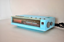 Load image into Gallery viewer, Miami Blue 1980s JCPenney Model 680-3041 AM FM Digital Alarm Clock Radio! Excellent Condition! Rare Model!