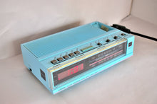 Load image into Gallery viewer, Miami Blue 1980s JCPenney Model 680-3041 AM FM Digital Alarm Clock Radio! Excellent Condition! Rare Model!