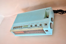 Load image into Gallery viewer, Miami Blue 1980s JCPenney Model 680-3041 AM FM Digital Alarm Clock Radio! Excellent Condition! Rare Model!