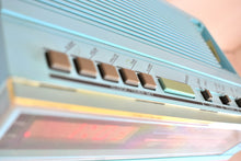 Load image into Gallery viewer, Miami Blue 1980s JCPenney Model 680-3041 AM FM Digital Alarm Clock Radio! Excellent Condition! Rare Model!