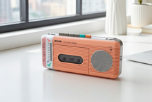 Load image into Gallery viewer, Pretty in Pink Sharp Model QT5(P) AM FM Cassette Player Radio! Sounds Great Excellent Condition!