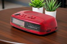 Load image into Gallery viewer, Candy Apple Red Radio Shack Model 12-8633 AM FM Digital Alarm Clock Radio! Excellent Condition!