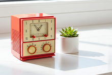 画像をギャラリービューアに読み込む, Cardinal Red 1956 Philco Model C720 AM Vacuum Tube Radio Rare Unique Color Sounds Great!