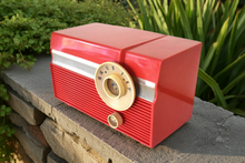 Load image into Gallery viewer, Flyer Red 1959 Philco Model F813-124 Vacuum Tube Radio Sounds Great Excellent Condition!