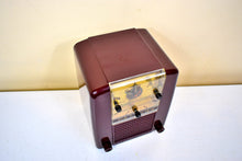 Load image into Gallery viewer, Cranberry Burgundy 1954 Westinghouse Model H-39813 AM Vacuum Tube Radio Excellent Condition! Sounds Great!