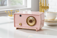 Load image into Gallery viewer, Shell Pink 1956 RCA Victor Model 8-X-6F AM Vacuum Tube Radio Rare Color and Great Player!