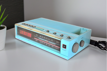Load image into Gallery viewer, Miami Blue 1980s JCPenney Model 680-3041 AM FM Digital Alarm Clock Radio! Excellent Condition! Rare Model!