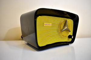 Bumble Bee Yellow and Black 1959 Hallicrafters Model HT203 Vacuum Tube AM Radio Sounds Terrific! So Cute!