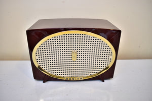 Burgundy Dynamo 1955 Zenith Model A513-R Vacuum Tube AM Radio Sounds Spectacular Excellent Condition!