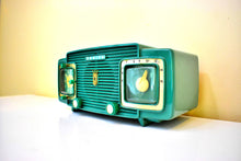 Load image into Gallery viewer, Safari Green 1953 Zenith Model L520F Vacuum Tube Radio Looks and Sounds Great! Excellent Condition!