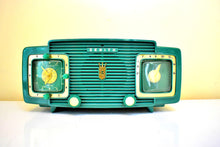 Load image into Gallery viewer, Safari Green 1953 Zenith Model L520F Vacuum Tube Radio Looks and Sounds Great! Excellent Condition!