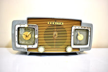 画像をギャラリービューアに読み込む, ガル グレー 1953 ゼニス モデル K622 真空管ラジオ目覚まし時計 見た目も音も素晴らしい！非常に良い状態！