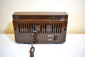 Bluetooth Ready To Go - Walnut Grain Brown 1965 Zenith Model N512 AM Vacuum Tube Radio Sounds Great!