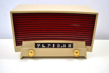 Load image into Gallery viewer, SOLD! - Jan. 19, 2020 - Beige and Brick Vintage 1955 Westinghouse Model H-536T6 AM Tube Radio Works Great! - [product_type} - Westinghouse - Retro Radio Farm