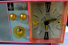 Load image into Gallery viewer, SOLD! - Jan 9, 2018 - PETAL PINK Mid Century Vintage Retro 1962 Emerson Lifetimer II Model G1705 Tube AM Clock Radio - [product_type} - Emerson - Retro Radio Farm