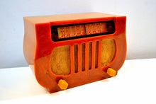 Load image into Gallery viewer, SOLD! - Feb. 11, 2020 - Honey Gold Marble &quot;Lyre&quot; 1938 DeWald Model A-501 Harp Style Catalin Vacuum Tube AM Radio Magnificent! - [product_type} - DeWald - Retro Radio Farm