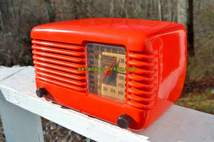 SOLD! - Nov. 9, 2018 - BLUETOOTH MP3 Ready - PERSIMMON Vintage Deco Retro 1946 Philco Transitone 46-200 AM Bakelite Tube Radio Excellent Working Condition! - [product_type} - Philco - Retro Radio Farm