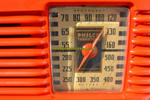 Charger l&#39;image dans la galerie, SOLD! - Nov. 9, 2018 - BLUETOOTH MP3 Ready - PERSIMMON Vintage Deco Retro 1946 Philco Transitone 46-200 AM Bakelite Tube Radio Excellent Working Condition! - [product_type} - Philco - Retro Radio Farm