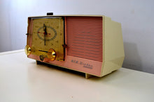 Load image into Gallery viewer, SOLD! - Jan 31, 2019 - Rosebud Pink and White Vintage 1957 RCA Victor C-4FE AM Tube Radio Totally Restored! - [product_type} - RCA Victor - Retro Radio Farm