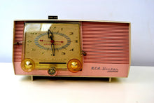 Load image into Gallery viewer, SOLD! - Jan 31, 2019 - Rosebud Pink and White Vintage 1957 RCA Victor C-4FE AM Tube Radio Totally Restored! - [product_type} - RCA Victor - Retro Radio Farm
