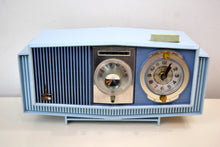 Load image into Gallery viewer, SOLD! - Feb 11, 2020 - Blue on Blue Mid-Century 1963 Motorola Model C19B25 Tube AM Clock Radio Rare Color Combo! - [product_type} - Motorola - Retro Radio Farm