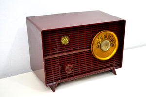 'The Cole' Vintage 1957 Maroon RCA Victor Model 8X51 AM Vacuum Tube Radio - [product_type} - RCA Victor - Retro Radio Farm