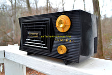 Load image into Gallery viewer, SOLD! - Feb. 15, 2018 - BLUETOOTH MP3 Ready -CAVE ONYX Black Antique Mid Century Vintage 1955 Admiral 5C41N AM Tube Radio Sounds Great! - [product_type} - Admiral - Retro Radio Farm