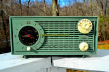 Load image into Gallery viewer, SOLD! - Feb 10, 2018 - BLUETOOTH MP3 UPGRADE ADDED - AVOCADO Vintage 1955 Admiral Y1189 AM Tube Clock Radio Near Mint Condition! - [product_type} - Admiral - Retro Radio Farm