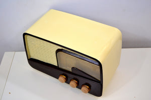 SOLD! - Jan. 22, 2020 - Cabana Ivory 1951 General Electric Model 218 AM FM Radio Works and Looks Great! - [product_type} - General Electric - Retro Radio Farm