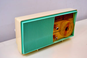 SOLD! - Nov. 1, 2019 - AM FM Turquoise and White Beauty Vintage 1962 Arvin Model 31R26 Tube Radio Amazing! - [product_type} - Arvin - Retro Radio Farm