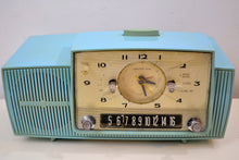 Load image into Gallery viewer, SOLD! - Jan 28, 2020 - Powder Blue 1959 General Electric Model C418A Vacuum Tube AM Clock Radio So Sweet! - [product_type} - General Electric - Retro Radio Farm