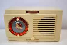 Load image into Gallery viewer, Colonnade Ivory White Vintage 1948-49 General Electric Model 67 AM Vacuum Tube Radio Solid Player Popular Model! - [product_type} - General Electric - Retro Radio Farm