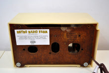 Load image into Gallery viewer, Colonnade Ivory White Vintage 1948-49 General Electric Model 67 AM Vacuum Tube Radio Solid Player Popular Model! - [product_type} - General Electric - Retro Radio Farm