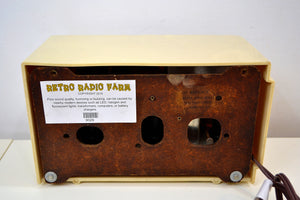 Colonnade Ivory White Vintage 1948-49 General Electric Model 67 AM Vacuum Tube Radio Solid Player Popular Model! - [product_type} - General Electric - Retro Radio Farm