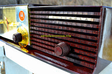 Load image into Gallery viewer, SOLD! - May 14, 2018 - IMMACULATE Espresso Bi-level Retro Jetsons 1957 Motorola 57CD Tube AM Clock Radio Pristine! - [product_type} - Motorola - Retro Radio Farm