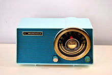 Load image into Gallery viewer, SOLD! - Aug 29, 2019 - Baby Blue on Blue Vintage 1963 Motorola Model A18B49 AM Tube Radio - [product_type} - Motorola - Retro Radio Farm