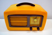 Load image into Gallery viewer, SOLD! - Feb 6, 2020 - Sunflower Yellow Catalin Vintage 1941 Sonora Coronet Model KM Vacuum Tube AM Radio Rare Model! - [product_type} - Sonora - Retro Radio Farm