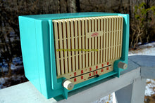 Load image into Gallery viewer, SOLD! - June 20, 2018 - CERULEAN Turquoise Mid Century Retro 1955 AMC Model 7TAF AM/FM Tube Radio Extremely Rare and Sounds Great! - [product_type} - Granco - Retro Radio Farm